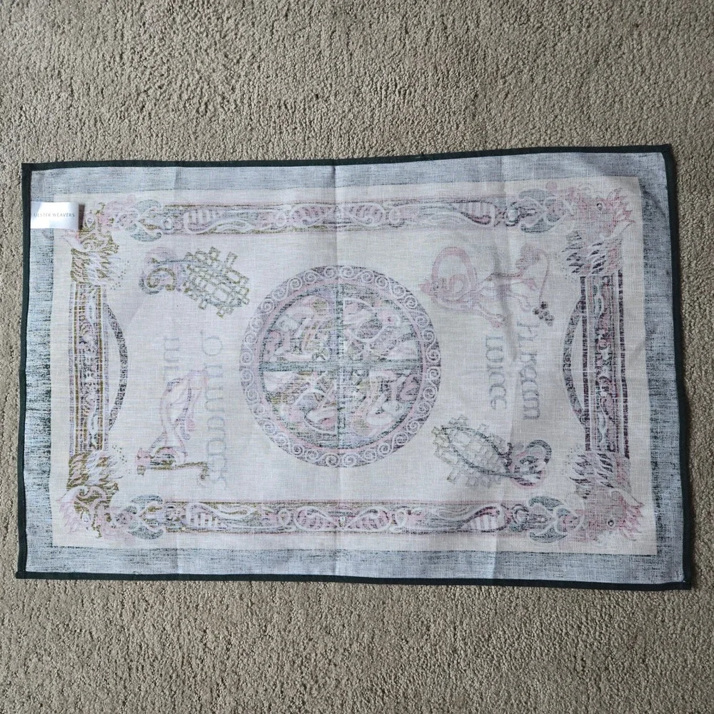 Ulster Weavers Celtic Book of Kells Linen Tea Towel Failte Irish Heritage New